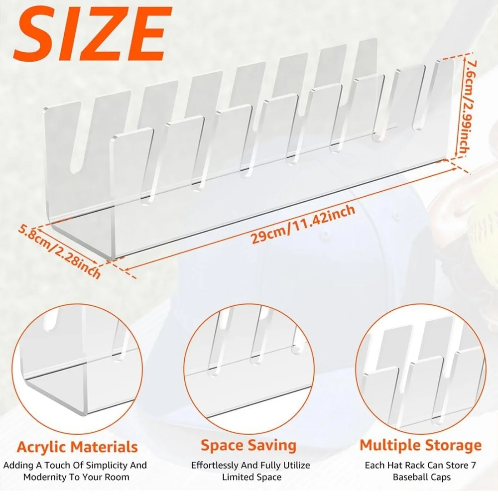 2 Pcs Transparent Acrylic Hat Organizer (39)